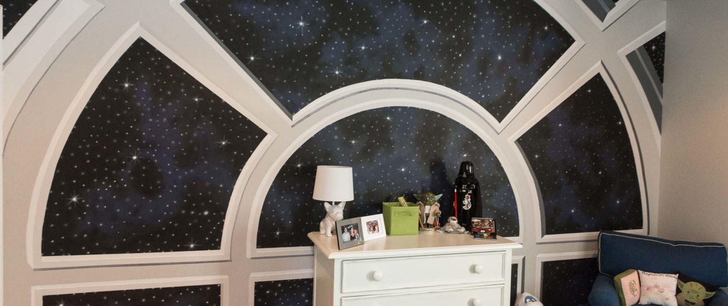 Star Wars Space Ship View Mural