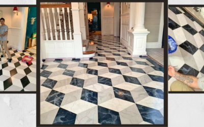 FAUX MARBLE FLOOR MAKES DRAMATIC STATEMENT