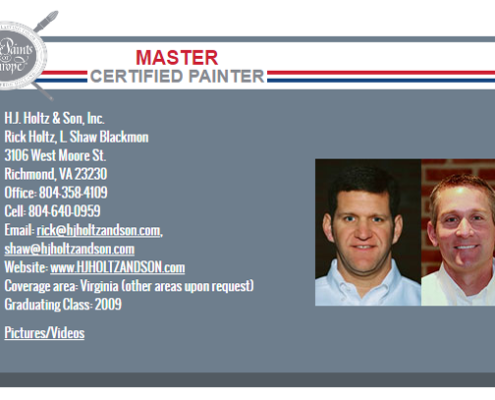 MASTER CERTIFIED PAINTER – FINE PAINTS OF EUROPE