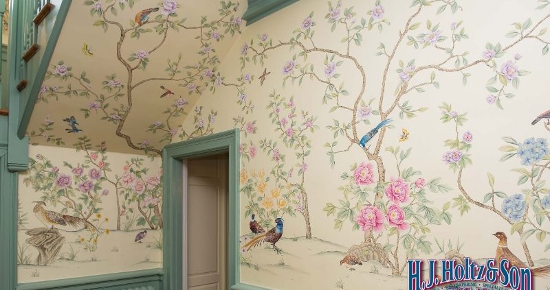 HAND PAINTED SCENIC WALLCOVERING